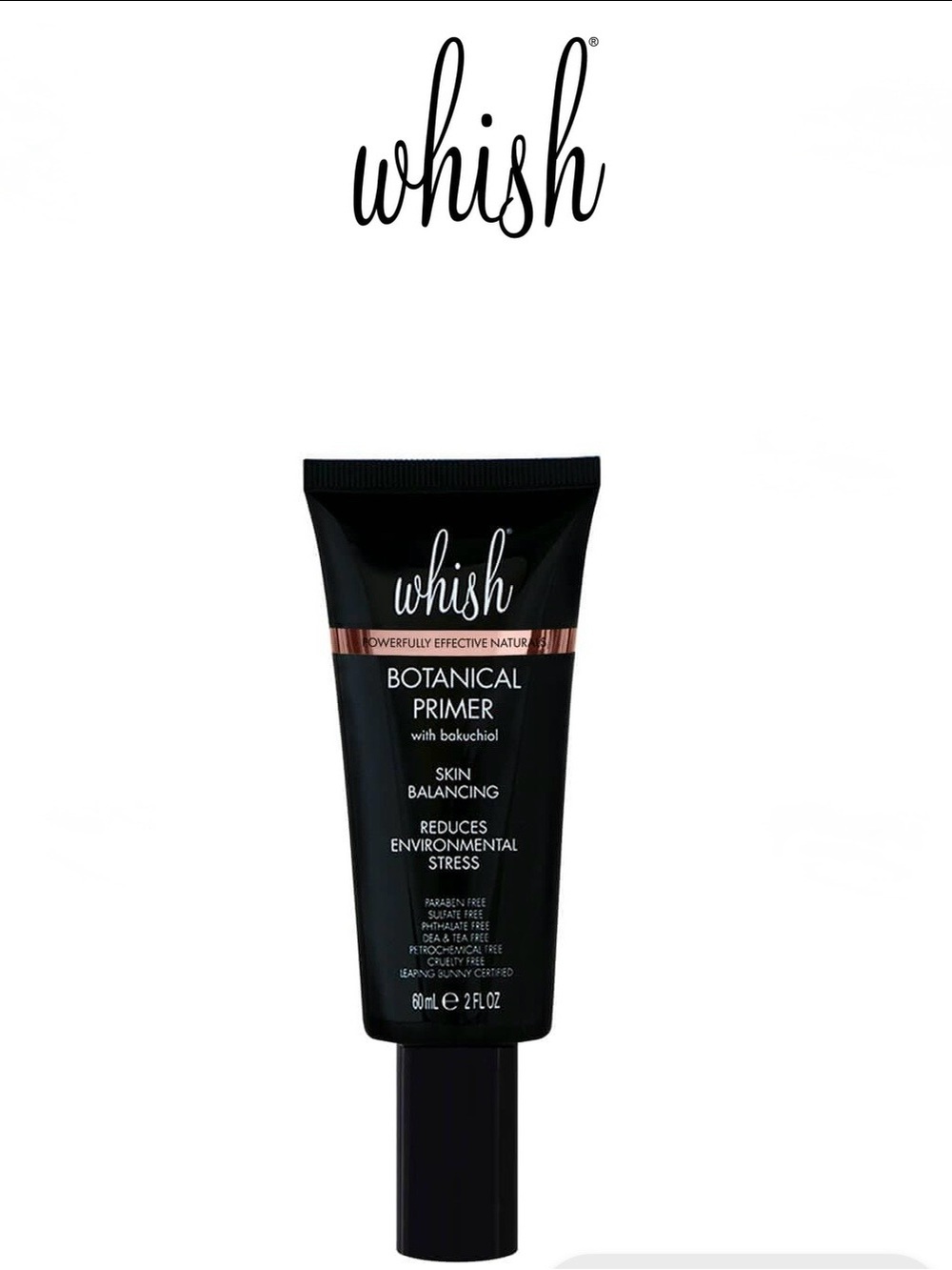 whish Black Botanical Primer with Rose Gold Accent